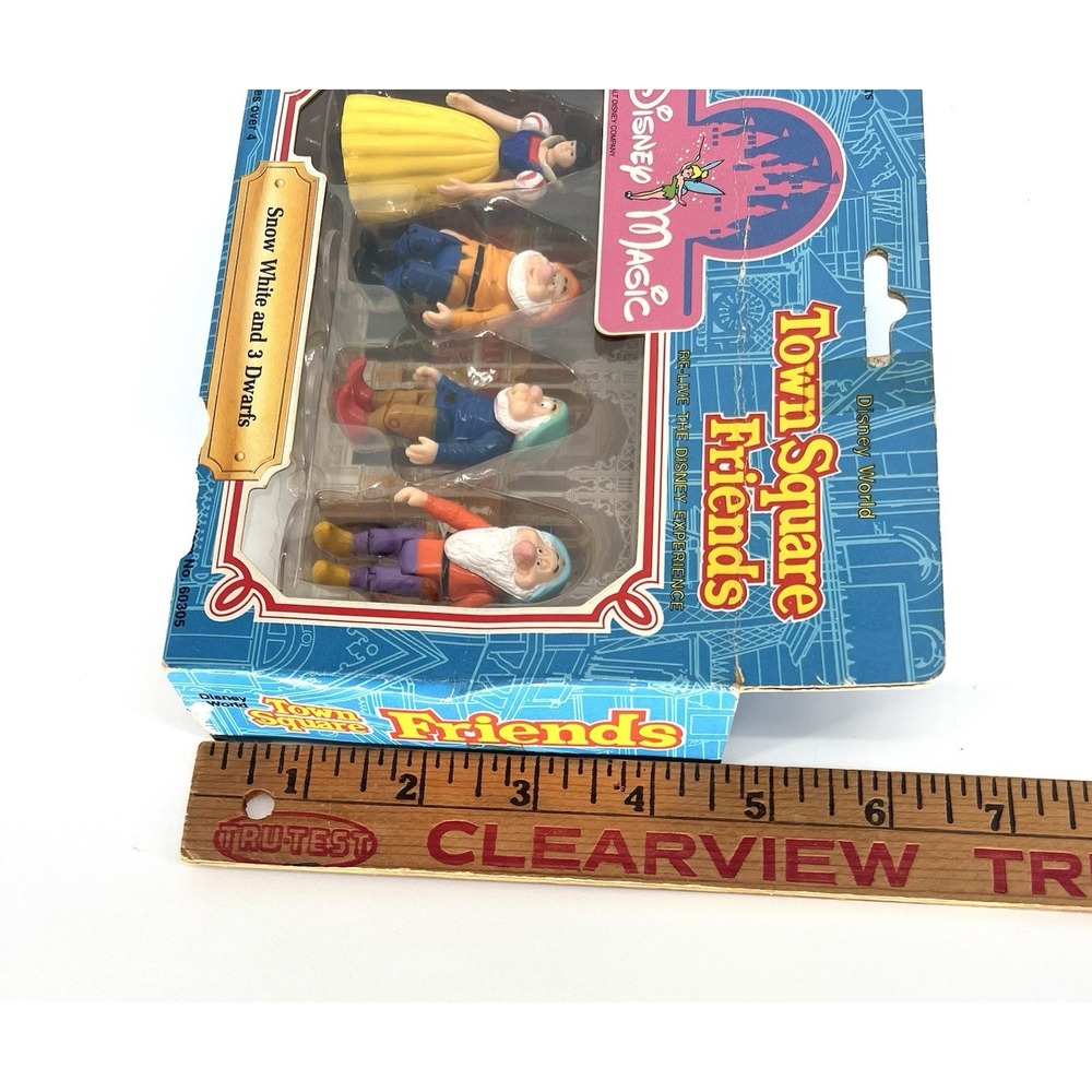 NEW 1988 Vintage Disney Magic Town Square Friends Snow White & 3 Dwarfs 60305 - Picture 8 of 8